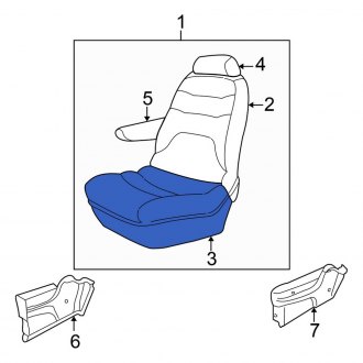 New OEM Center Right Seat Cushion Foam Fits, 2003 Chrysler Town and Country - Part # UE882L5AD