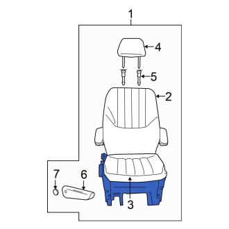 New OEM Front Right Seat Fits, 2004 Chrysler Town and Country - Part # YV301D5AA