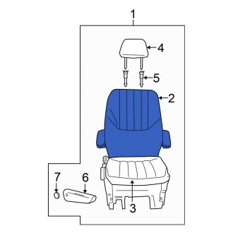 New OEM Center Seat Back Assembly Fits, 2004-2007 Chrysler Town and Country - Part # ZA391D5AA