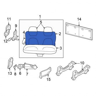 New OEM Rear Seat Back Assembly Fits, 2001-2003 Chrysler Town and Country - Part # UE032L5AB