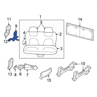 New OEM Rear Left Seat Back Recliner Fits, 2001-2003 Chrysler Town and Country - Part # 5019399AA