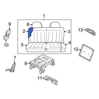 New OEM Rear Seat Back Assembly Fits, 2001-2003 Chrysler Town and Country - Part # UE032T5AB