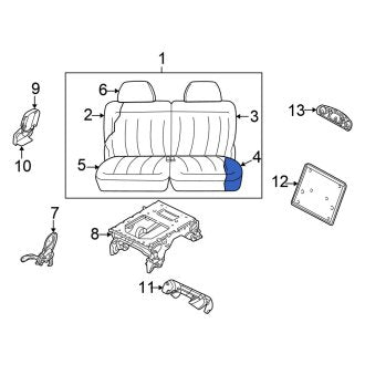 New OEM Rear Seat Cushion Foam Fits, 2004 Chrysler Town and Country - Part # ZA471J3AA