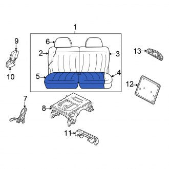 New OEM Front Seat Cover Fits, 2004 Chrysler Town and Country - Part # ZE421P7AA