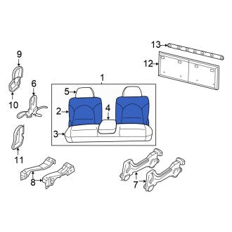 New OEM Rear Seat Back Assembly Fits, 2001-2003 Chrysler Town and Country - Part # UE092L5AB