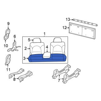 New OEM Rear Seat Cushion Foam Fits, 2001-2003 Chrysler Town and Country - Part # UE082L5AA