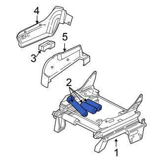 New OEM Front Left Outer Seat Track Fits, 2001-2007 Chrysler Town and Country - Part # 5018881AA