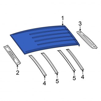 New OEM Roof Panel Fits, 2001-2007 Chrysler Town and Country - Part # 4860829AB