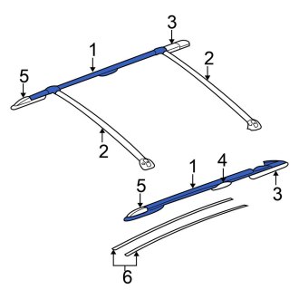 New OEM Right Roof Luggage Carrier Side Rail Fits, 2004 Chrysler Town and Country - Part # SA46BR8AL