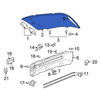 New OEM Headliner Fits, 2001-2003 Chrysler Town and Country - Part # WJ231L2AA