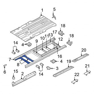 New OEM Front Floor Pan Crossmember Fits, 2007 Chrysler Town and Country - Part # 5020073AB