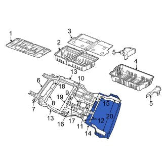 New OEM Rear Right Floor Side Rail Fits, 2005-2007 Chrysler Town and Country - Part # 5140626AC