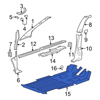 New OEM Floor Carpet Fits, 2005 Chrysler Town and Country - Part # XD50XDHAD