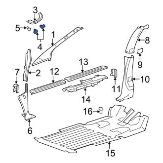 New OEM Genuine Isuzu, Center Lower HVAC Mode Door - Part # 8972618850