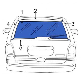 New OEM Rear Liftgate Glass Fits, 2004-2007 Chrysler Town and Country - Part # 5020774AC