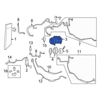 New OEM A/C Compressor Fits, 2011-2016 Chrysler Town and Country - Part # 55111103AF