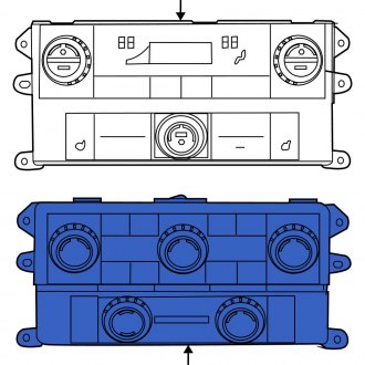 New OEM Front HVAC Temperature Control Panel Fits, 2012-2015 Ram CV - Part # 68111341AI