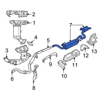 New OEM Exhaust Muffler Fits, 2008-2010 Chrysler Town and Country - Part # 4877528AH