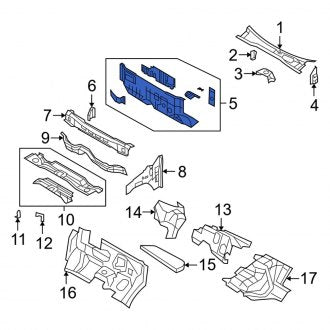 New OEM Firewall Fits, 2012-2015 Ram CV - Part # 5109196AG