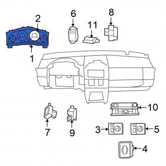 New OEM Instrument Cluster Fits, 2010 Chrysler Town and Country - Part # 5172804AG