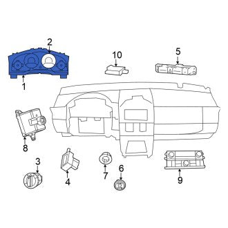 New OEM Instrument Cluster Fits, 2011-2012 Chrysler Town and Country - Part # 68055682AH