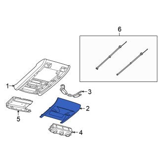 New OEM Rear Upper Console Trim Panel Fits, 2008-2010 Chrysler Town and Country - Part # 5SD40DW1AB