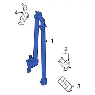 New OEM Center Right Seat Belt Lap and Shoulder Belt Fits, 2008-2010 Chrysler Town and Country - Part # ZV702K5AB