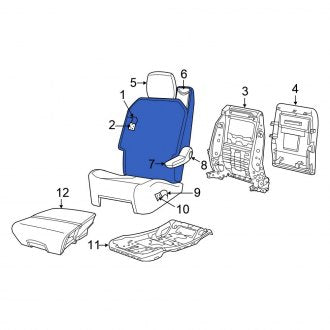 New OEM Center Seat Back Cushion Cover Fits, 2010 Chrysler Town and Country - Part # 1QW561D5AA