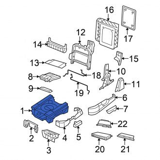 New OEM Center Right Seat Frame Fits, 2008-2010 Chrysler Town and Country - Part # 5139382AC