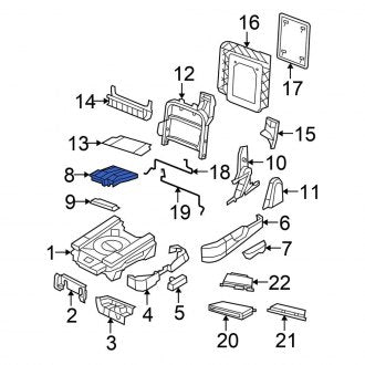 New OEM Center Seat Cushion Foam Fits, 2010 Chrysler Town and Country - Part # 1HV771D5AA