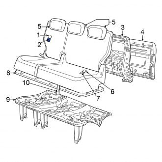 New OEM Rear Left Seat Back Cushion Fits, 2011 Chrysler Town and Country - Part # 68102123AA