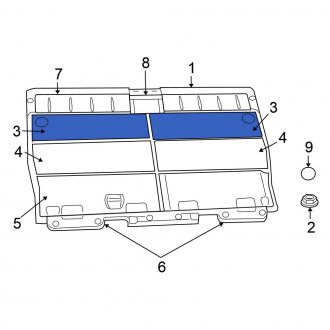 New OEM Rear Left Upper Seat Back Panel Fits, 2009-2010 Chrysler Town and Country - Part # 1MF09BD5AB