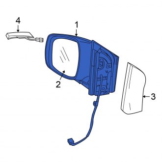 New OEM Front Left Door Mirror Fits, 2010 Chrysler Town and Country - Part # 1JG691DTAE