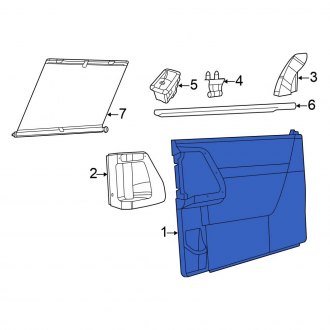 New OEM Right Inner Sliding Door Trim Panel Fits, 2009-2010 Chrysler Town and Country - Part # 1LW341T1AA