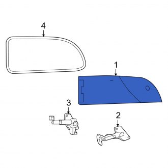 New OEM Left Quarter Glass Fits, 2012-2015 Ram CV - Part # 5109655AH