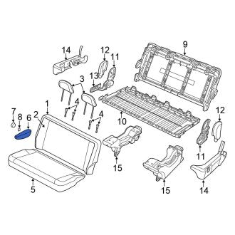 New OEM Center Seat Armrest Fits, 2008, 2010 Chrysler Town and Country - Part # MW091K2