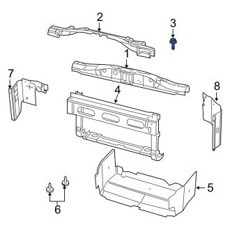 New OEM Genuine Dodge, Radiator Support Tie Bar Bolt - Part # 6507745AA