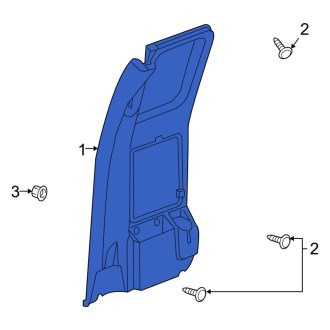 New OEM Rear Right Inner Door Interior Trim Panel Fits, 2011 Dodge Dakota - Part # 5JJ30ZJ8AD