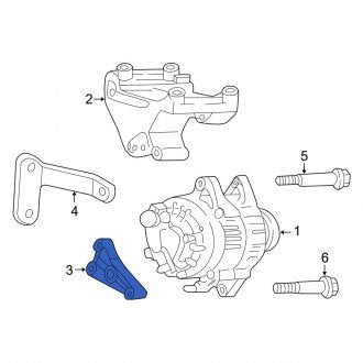 New OEM Rear Alternator Bracket Fits, 1997-2002 Dodge Dakota - Part # 53007604