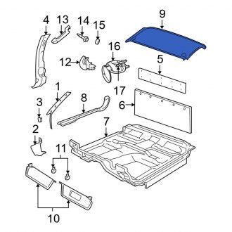 New OEM Headliner Fits, 1999 Dodge Dakota - Part # 5GL43TL2AB