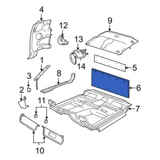 New OEM Lower Rear Body Panel Trim Panel Fits, 1997-1999 Dodge Dakota - Part # 5GA54RC8AA