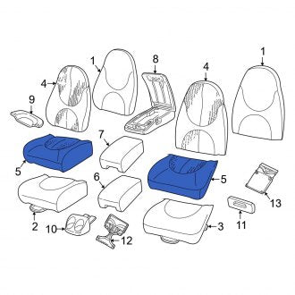 New OEM Rear Right Seat Cover Fits, 2004 Dodge Dakota - Part # XY141DVAA