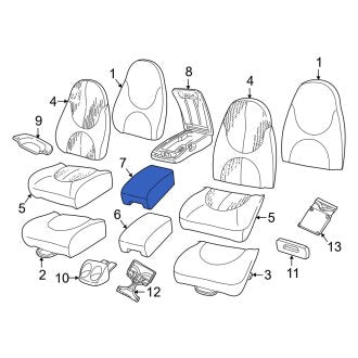 New OEM Front Center Seat Cover Fits, 2000 Dodge Dakota - Part # TG041C3AA