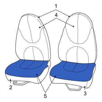 New OEM Rear Right Seat Cover Fits, 2004 Dodge Dakota - Part # XY141L5AA