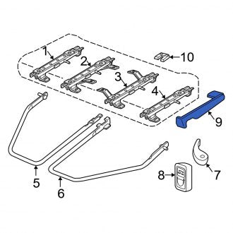 New OEM 2000 Dodge Dakota Driver's Left Seat Track Cover, Part # RN901AZAA