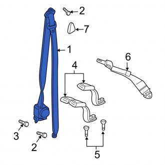 New OEM Front Left Seat Belt Lap and Shoulder Belt Fits, 1999 Dodge Dakota - Part # 5GN93LAZAC