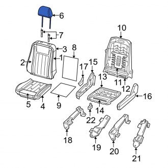 New OEM Front Headrest Fits, 2004-2006 Dodge Durango - Part # ZW161D5AA