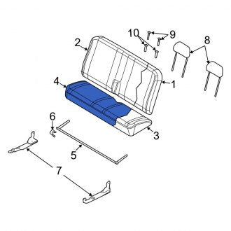 New OEM Rear Seat Cover Fits, 2004-2006 Dodge Durango - Part # ZV181D5AA