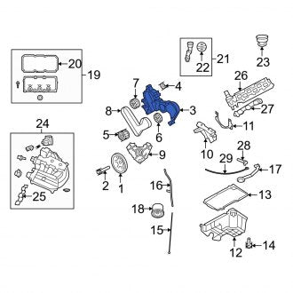 New OEM Inner Engine Timing Cover Fits, 2007-2011 Dodge Nitro - Part # 4892265AC