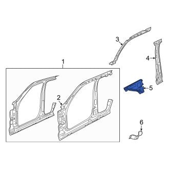 New OEM Right Cowl Side Panel Fits, 2007-2011 Dodge Nitro - Part # 55360830AE